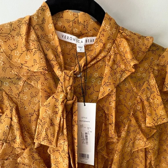 Veronica Beard Print Button Down Blouse - Picture 4 of 6